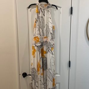 White House Black Market Silky Halter Midi Dress